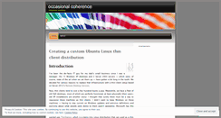 Desktop Screenshot of occasionalcoherence.com